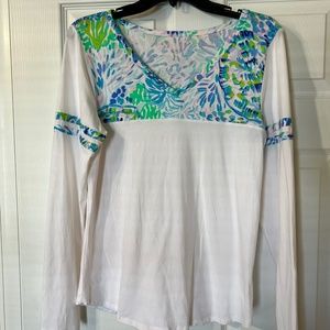 Lilly Pulitzer Amara V-Neck Top She’ll of a Party